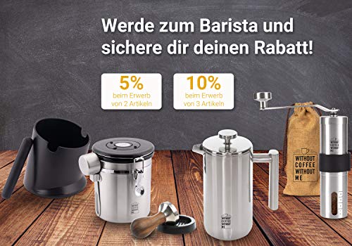 NOUTEN® Premium Hand-Kaffeemühle mit Keramik-Mahlwerk - Kompakte Kaffeemühle mit Tasche und Halterung auf Reisen… – Bild 8