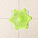 Eunion Shower Drain Hair Catcher Hair Stopper, Hexagonal Starfish Shaped Rubber Strainer-4 Pack in Assorted Colors