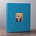 Self Adhesive Photo Album HoneyTolly Magnetic Scrapbook Album Length 11 x Width 10.6 (Inches) 40 Pages Linen Hardcover DIY Memory Anniversary Book with A Metallic Pen and DIY Accessories Kits (Blue)