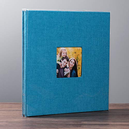 Self Adhesive Photo Album HoneyTolly Magnetic Scrapbook Album Length 11 x Width 10.6 (Inches) 40 Pages Linen Hardcover DIY Memory Anniversary Book with A Metallic Pen and DIY Accessories Kits (Blue) - Thumbnail 5