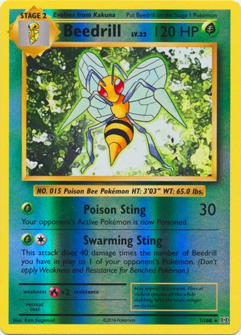 Pokemon - Beedrill (7/108) - XY Evolutions - Reverse Holo