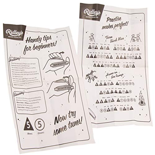 Ridley’s (4 Pack Harmonica for Kids Adults Key of C Musical Instruments Set Case Cloth Kids Toys Party Favors - Thumbnail 3