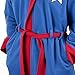 Marvel Comics CAPTAIN AMERICA Logo Blue Fleece BATHROBE With Winged HOOD - Size S/M