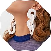 Wekicici Acrylic Drop Dangle Earrings Chunky Long Link Chain Dangle Earrings Punk Drop Statement Acrylic Earrings for Women