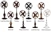 DecoBREEZE Adjustable Height Oscillating Outdoor Pedestal Fan, 18-Inch, Ebony