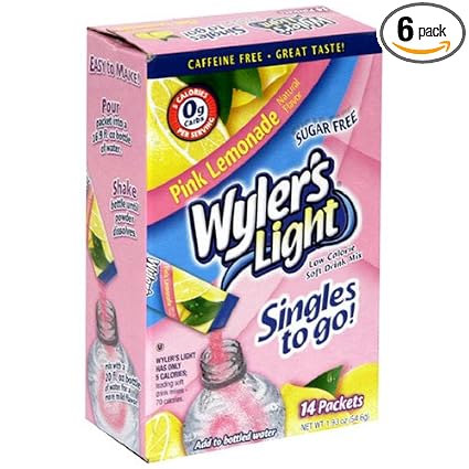 Wyler's low calorie Soft drink Mix - pink lemonade (072392351534)