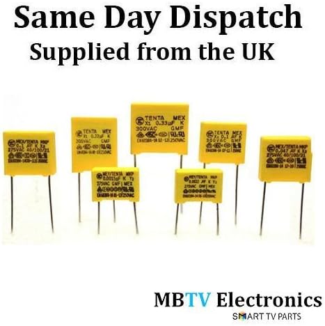 5 x 0.47uF 275VAC 470nF MEX/TENTA MKP X2 Safety Capacitors 40/100/21 - PACK OF 5