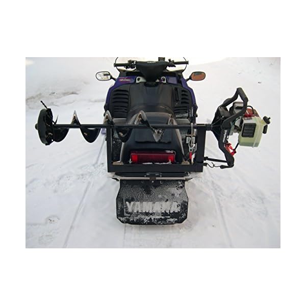 Ice Fishing Auger Carrier Holder for Snowmobile, ATV, UTV *Fits Metal