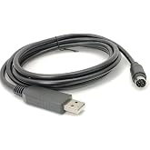 Pidwaok USB to MD8 Round 8-Pin Cable for Delta PLC DVP-CAB, 1.8m Programming Communication Line