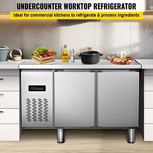 VEVOR Commercial Refrigerator,48'' Undercounter Refrigerator, Stainless