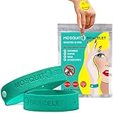 Mosquito Repellent Bracelet 6 Pack + 6 Travel Insect Control Patches to Stick on Clothing + Seal Bag | Natural Plants Geraniol based Mosquito Killer Band Repel Off without DEET | Anti Mosquito and Bug