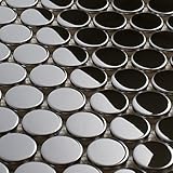 Penny Round Mirror Stainless Steel Metal Mosaic Tile for Backsplash Wall (3