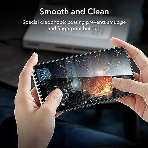 ESR Armorite Screen Protectors for iPhone 15 Pro Max, Ultra-Resistant Tempered Glass, Adjustable, 3 Pack with 3 Set of Individual Camera Lens Protectors