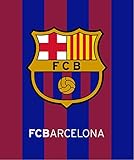 FCB Fc Barcelona Plush Raschel Throw Blanket with Sherpa Lining 50x60 1