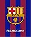 FCB Fc Barcelona Plush Raschel Throw Blanket with Sherpa Lining 50x60 1