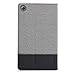 kwmobile Case Compatible with Huawei MediaPad M5 8 - Case PU Leather and Canvas Cover with Stand Feature - Grey/Black