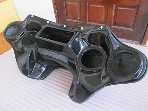 USA F12 GC+ F18 Harley Batwing Fairing Windshield 4 Softail Fat Boy Fatboy Heritage Deluxe Custom Slim 4x5 Speaker Holes - Thumbnail 4