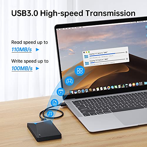 EAGET Portable External Hard Drive 320GB USB 3.0 MicroB Ultra Slim