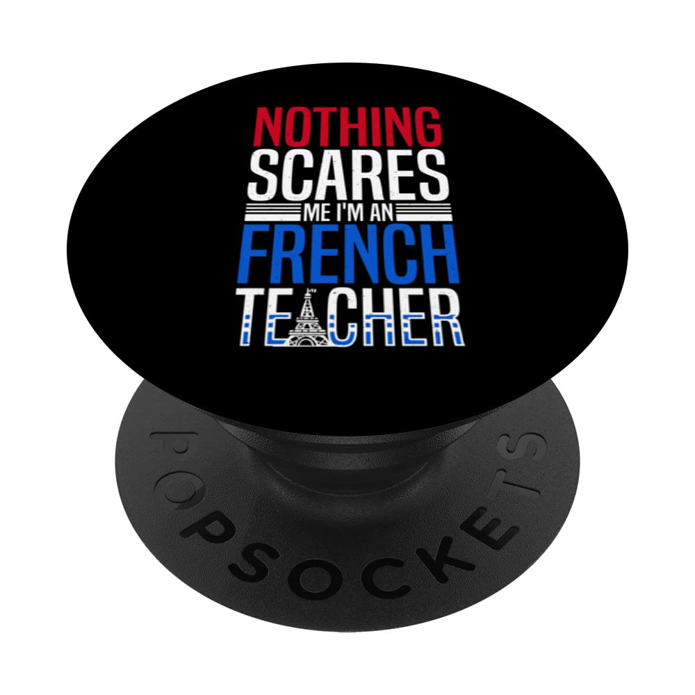 French Teacher France Flag Language Lesson Student PopSockets Swappable PopGrip
