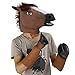 Creepy Adult Latex Brown Horse Hooves Gloves Halloween Party Costume Theater Props