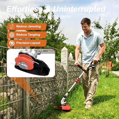 Viabrico Universal Strimmer Head Wire M10 x 1.25 with 2.4 mm x 15 m Nylon Wire