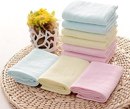 LIVDAT Set of 6 Ultra Soft Cotton Hand Towels Multi-Purpose Absorbent Towels Baby Children Kids Face Hands (10'' x 10'')
