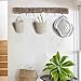 LA JOLIE MUSE Wall Hanging Storage Baskets - Set of 2 Small Cotton Rope Handle Nursery Storage Organizer with Planters