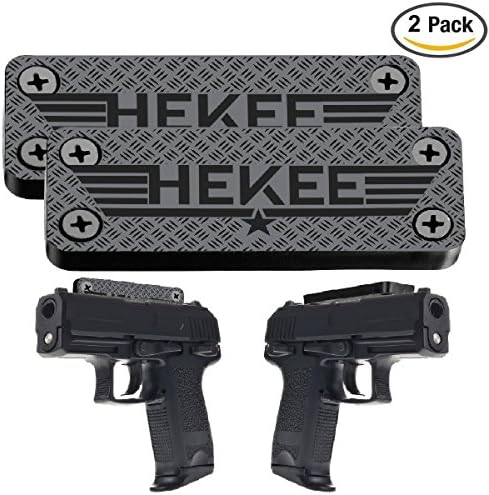 Magnetic Gun Mount [2 Pack] 43 Lbs Rated Rubber Coated Gun Magnet Mount &amp; Holster Concealed Holder Tactical Firearm Accessory for Car, Truck, Home, Handgun, Pistol, Shotgun, Rifle