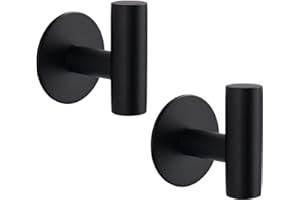 YUET Bath Towel Robe Hooks Self Adhesive No Drilling, Stick on Metal Coat Hooks, SUS 304 Stainless Steel Clothes Holder, Show