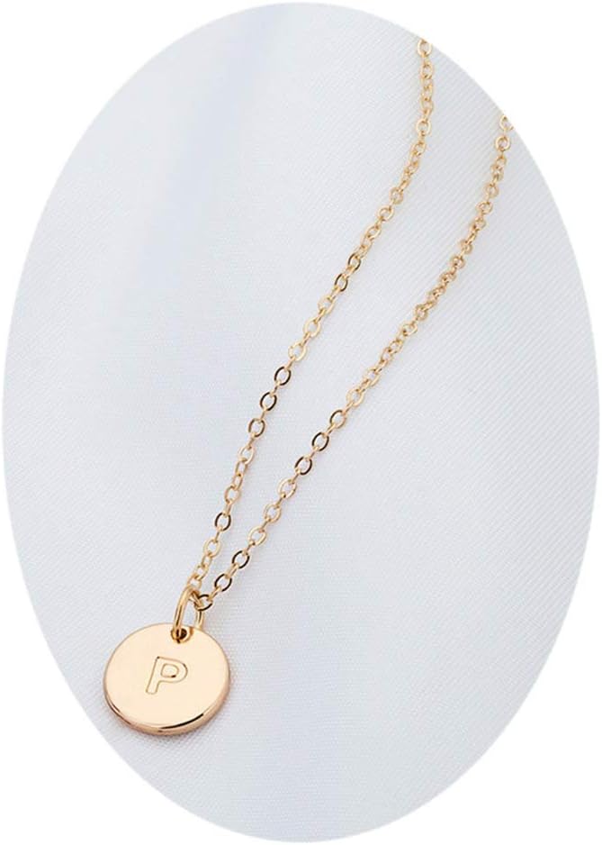 Tiny Gold Initial Necklace Gold Silver Letter Necklace Initials Name Necklaces Pendant for Women Gift