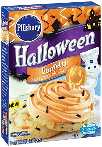 image for Pillsbury Halloween Funfetti Sugar Cookie Mix with Candy Bits, 17.5 oz