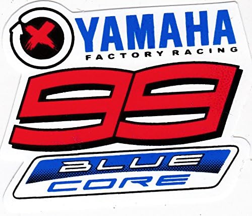 [STICKER G411] BLUE CORE JORGE LORENZO 99 YAMAHA FACTORY RACING PERFORMANCE : Helmet Motor Bike Skate Window Wall Cover Car &amp; Bumper Vinyl Die-Cut Adhesive Decal 2.75"x3" 7x7.5cm