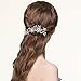 JACIYA Pack of 4 Bridal Wedding Hair Comb Overtone Rose Gold Crystal Rhinestones Pearls Women Hair Side Combs Bridal Head Pin Headpiece