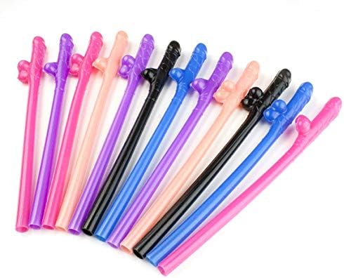 Happium 12 X Jumbo Hen Party Night Straws Accessories Girls Out Do Novelty Fun