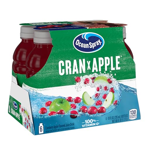 OCEAN SPRAY CRAN-APPLE JUICE DRINK, 10 OUNCE BOTTLE (PACK OF 6)