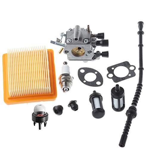 Hipa Carburetor with Gasket Air Filter Primer Bulb Repower Kit for STIHL FS120 FS200 FS250 FS300 FS350 String Trimmer