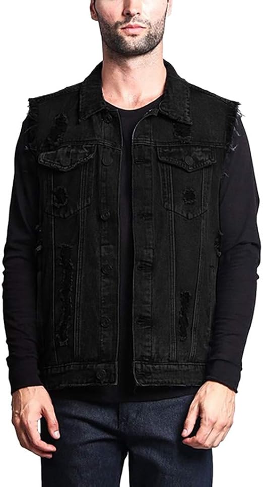 vest and jeans mens fashion
