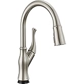 Delta Ophelia Brushed Nickel Touch Kitchen Faucet with Pull Down Sprayer, Modern Single Hole Touch On Kitchen Sink Faucet, Single Handle, SpotShield Stainless 19888TZ-SP-DST
