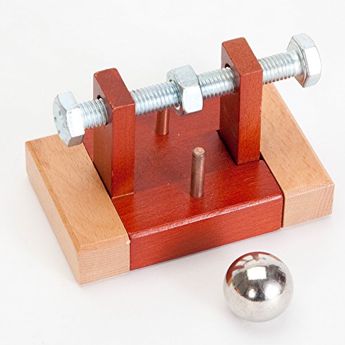 Bits and Pieces Bolted Close Brainteaser Puzzle Wooden and Metal