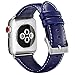 For Apple Watch Band 42mm, OUHENG Retro Vintage Genuine Leather iWatch Strap Replacement for Apple Watch Series 3 Series 2 Series 1 Sport and Edition, Dark Blue