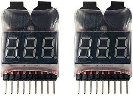 YUNIQUE GERMANY 2-Piece Buzzer 1S - 8S Lipo Alarm Warner Protection Checker Voltage Buzzer Beeper 1S 2S 3S
