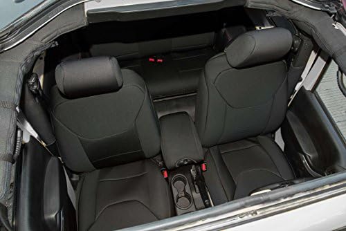 Homeyone Tailor Made Neoprene Seat Covers Set fit 2013 to 2017 Jeep Wrangler JK 2 Door (Black)