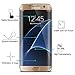 ProChosen Galaxy S7 Edge Screen Protector [Full Coverage], HD Clear Anti-Bubble Tempered Glass Screen Protector for Samsung Galaxy S7 Edge - Gold