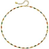 Beaded Choker Necklaces for Women 18k Gold Plated Dainty Gold Choker Necklaces for Women