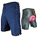 The Pub Crawler - Men's Loose-Fit Baggy Bike Shorts for Commuter or MTB Cycling (Large, Blue)
