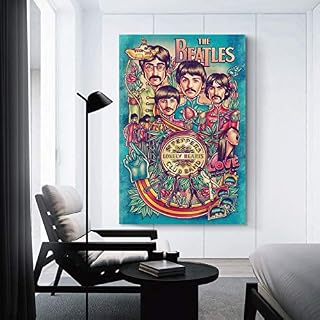 XYDQ The Beatles Band Rock UK Poster sur toile et décoration murale 60 x 90 cm - Les Beatles, Paul McCartney, John Lennon, RIngo Starr, George Harrison XYDQ The Beatles Band Rock UK Poster sur toile et décoration murale 60 x 90 cm – Image 3