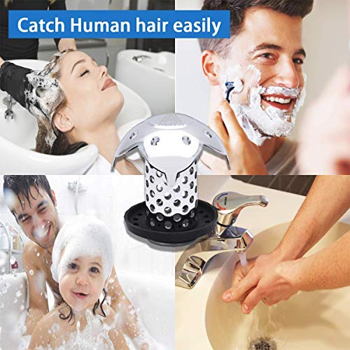 ALITA Bathtub Shower Drain Protector – 304 Stainless Steel Drain Hair Catcher/Strainer/Tub Drain Cover, Anti-Mold, Fit for Multi-Drain Sizes - Thumbnail 4