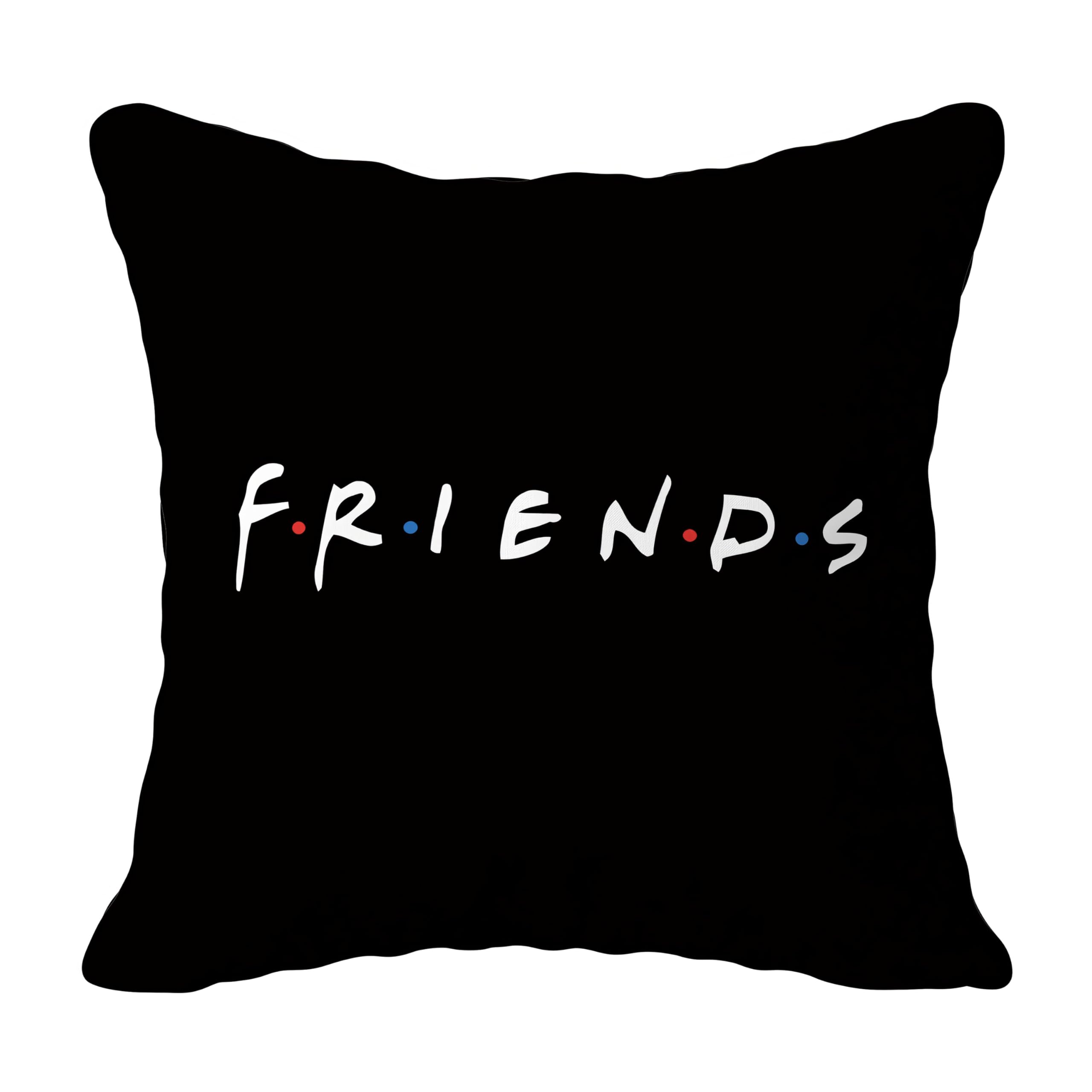 Photo 1 of Kiyza 18x18 Inch Decorative Pillow Covers for Couch?Printed Polyester Cushion Covers with Zipper, Classic Sofa & Bed Pillow Case Home Decor (Friend)
