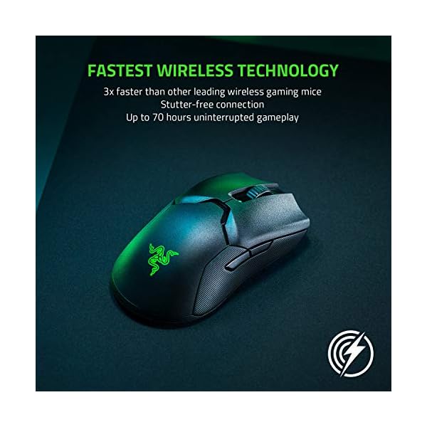 Razer-Viper-Ultimate-Wireless-Gaming-Mouse-with-Dock-Station-Gaming-Mouse-Ambidextrous-Light-and-Fast-20000-Dpi-Optical-Sensor-RGB-Chroma-Black Razer Viper Ultimate - Wireless Gaming Mouse with Dock Station (HyperSpeed Wireless Technology, Ambidextrous, Light and…
