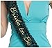 Embroidered Lace Bride to Be Bachelorette Sash - Black